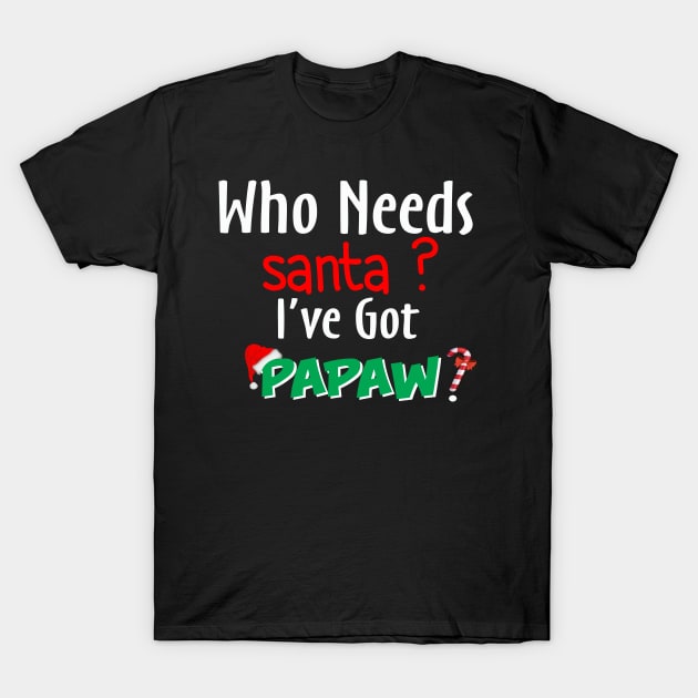 Who Needs Santa I've Got Papaw T-Shirt by Gocnhotrongtoi